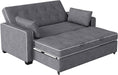 Ainsley Loveseat with Pull Out Sleeper Microfiber Charcoal Full
