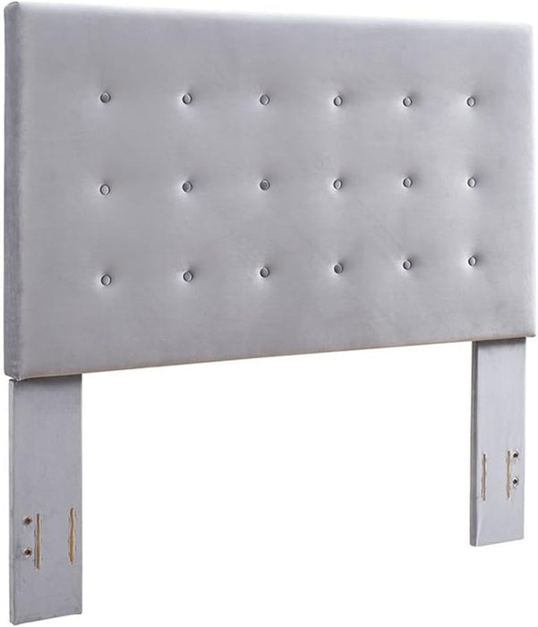 Reston Upholstered Bed Headboard, Shale Microfiber, King