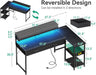 48 Inch L Shaped Gaming Desk with USB Ports - ShipItFurniture