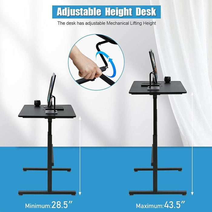 48 Inch Standing Desk Adjustable Height Ergonomic Computer Desk Modern Sit Stand up Desk Large Space Work Desk Fit Dual Monitor for Home Office Gaming, Black - ShipItFurniture