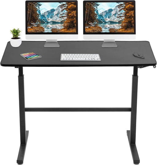 48 Inch Standing Desk Adjustable Height Ergonomic Computer Desk Modern Sit Stand up Desk Large Space Work Desk Fit Dual Monitor for Home Office Gaming, Black - ShipItFurniture