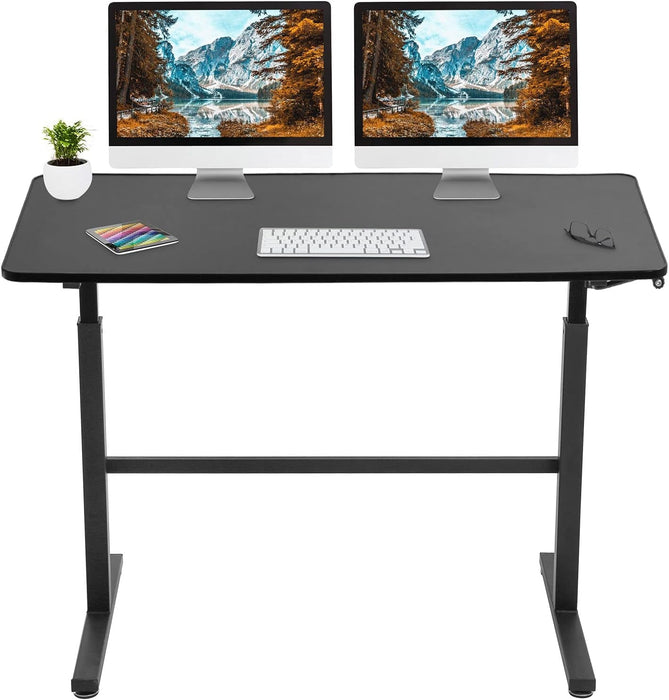 48 Inch Standing Desk Adjustable Height Ergonomic Computer Desk Modern Sit Stand up Desk Large Space Work Desk Fit Dual Monitor for Home Office Gaming, Black - ShipItFurniture