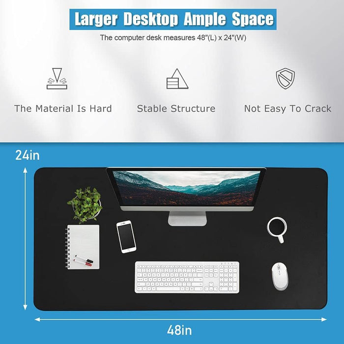 48 Inch Standing Desk Adjustable Height Ergonomic Computer Desk Modern Sit Stand up Desk Large Space Work Desk Fit Dual Monitor for Home Office Gaming, Black - ShipItFurniture