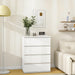 Modern Chest of Drawers, 4/5/6 Drawer Dresser without Handles Floor Storage Drawer Cabinet Vertical Dresser Storage Organizer for Home Office (4 Drawers, White)