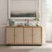Oak Rattan Sideboard Buffet Cabinet, 60'', 4 Doors