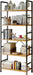 Industrial SolidWood Five Tier Bookcase Living Room