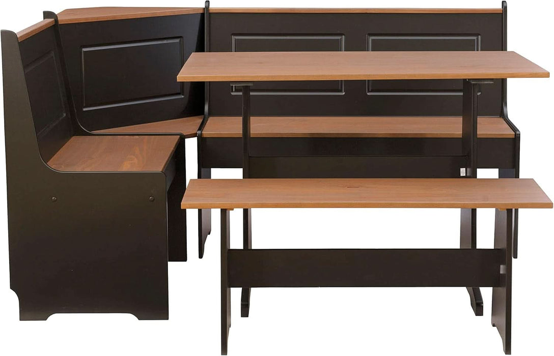 Black and Pecan Breakfast Dining Set Ardmore Nook