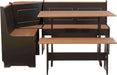 Black and Pecan Breakfast Dining Set Ardmore Nook