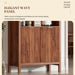 SeventyOneInch Walnut Arched Pantry Cabinet Shelves