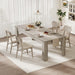 71" Farmhouse Dining Table for 6-8 People, Rectangular Kitchen Table