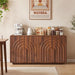 63" Sideboard Buffet Cabinet with Storage, Modern Credenza with 4 Doors & Adjustable Shelves, Large Console Table for Dining Room, Kitchen and Living Room (Walnut)