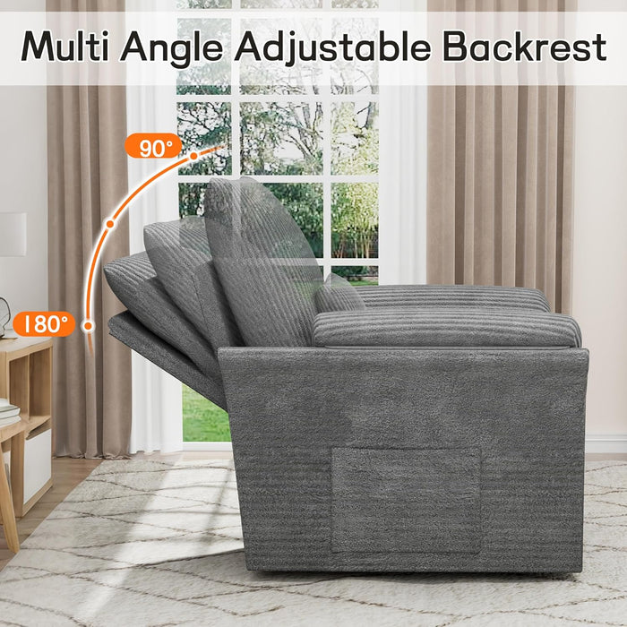 Grey 360deg Rotating Armchair ConcealedStorageSystemPro
