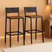 Bar Stools, Set of 2 Bar Chairs, Tall Bar Stools with Backrest, Industrial in Party Room, Rustic Brown and Black ULBC070B01