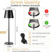4 Pack Cordless Table Lamp Rechargeable Black