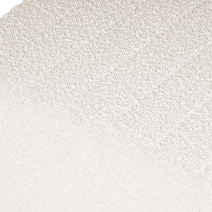 Modern Channel Tufted Ottoman Home Décor|Ottoman for Living Room & Bedroom - Cream Boucle