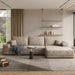 Camel 108-Inch Corduroy L-Shaped Sectional Sofa Chaise
