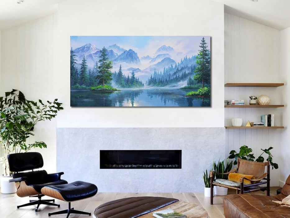 Large Landscape Wall Art Nature Canvas Textured Forest Scenery Pictures Wall Decor Living Room Paintings Artwork Bedroom Home Office,40"X20"