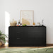 6-Drawer Dresser for Bedroom, 55" Wide Wooden Chest of Drawers Modern Dressers & Chests of Drawers for Living Room, Entryway, Home Office