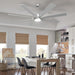 Premium Ergonomic 72inch Brushed Nickel Ceiling Fan