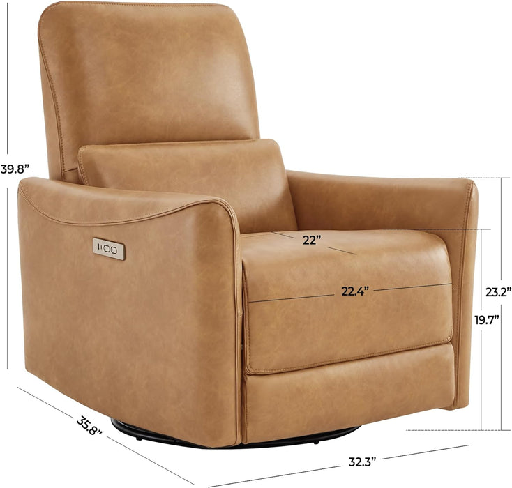 Power Swivel Recliner with Lumbar Support