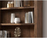 Traditional 8' Tall Wood Bookcase Wall with Ladder Office Bookcase Brown