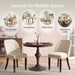 Dining Chairs Set of 4, Upholstered Wooden Kitchen Chairs, Beige