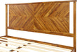 Vivian 14 Inch Deluxe Bed Frame with Headboard, Rustic & Scandinavian Style with Solid Acacia Wood, No Box Spring Needed, 12 Strong Wood Slat Support, Easy Assembly, King, Rustic Golden Brown