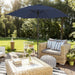 7.5FT Large Outdoor Patio Umbrella with Crank & Tilt - Durable Market Umbrella for Outdoor Patio with 6 Fiberglass Ribs for Poolside,Deck,Yard,Garden