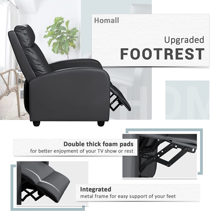 Modern Recliner Sofa with Lumbar Support