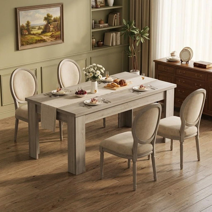 Farmhouse Dining Table, Rustic Rectangle Kitchen Dining Table