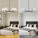 35.82In Black Modern Farmhouse Chandelier with Shades, 6-Light Large Chandelier for Living Room, Dining Room Pendant Light Fixture, Adjustable Traditional Chandelier for Kitchen Bedroom Entryway Foyer