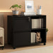 2 Drawer File Cabinet with Lock, Metal Lateral Rolling Printer Stand Filing Cabinets with Drawers for Home Office,A4, Letter Size File Folders(Black)