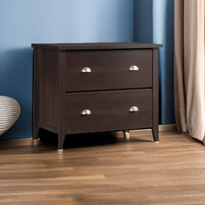 Summit Station 2-Drawer Lateral File Cabinet, Cinnamon Cherry Finish