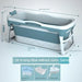 Simple Adult Foldable Portable Bathtubs Creative Bathroom Full Body Hot Tub Home Ice Bath Bucket Thickened Plastic Swimming Pool