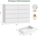 White 8 Drawer Dresser for Bedroom (15.3" D X 55.2" W X 32.3" H)