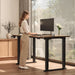 4-Leg Electric Height Adjustable Standing Desk, 63X28 Black Walnut