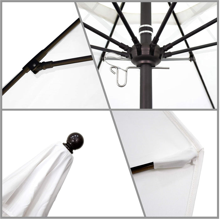 9' round Aluminum/Fiberglass Umbrella, Push Open,