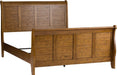 Liberty Furniture Industries Grandpa'S Cabin Queen Sleigh Bed, Medium Brown Aged Oak