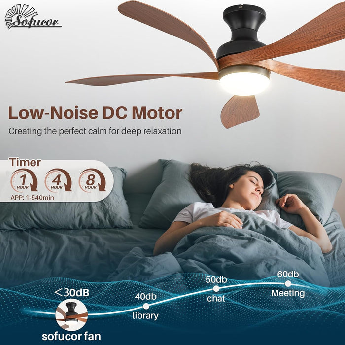 Smart Ceiling Fan With Dimmable Integrated Lighting
