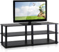 TURN-S-TUBE TV Stand, 3-Tier No Tools Entertainment Center, TV Console for TV up to 46 Inch, for Living Room, Bedroom, Espresso