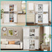67 Inches Tall Narrow White Adjustable StorageCabinet
