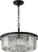 Black Crystal Chandeliers Modern Contemporary Ceiling Lights Fixtures Mini Chandelier 3-Tier 8 Lights Pendant Lighting Dining Room Living Room Chandelier D20(Black)