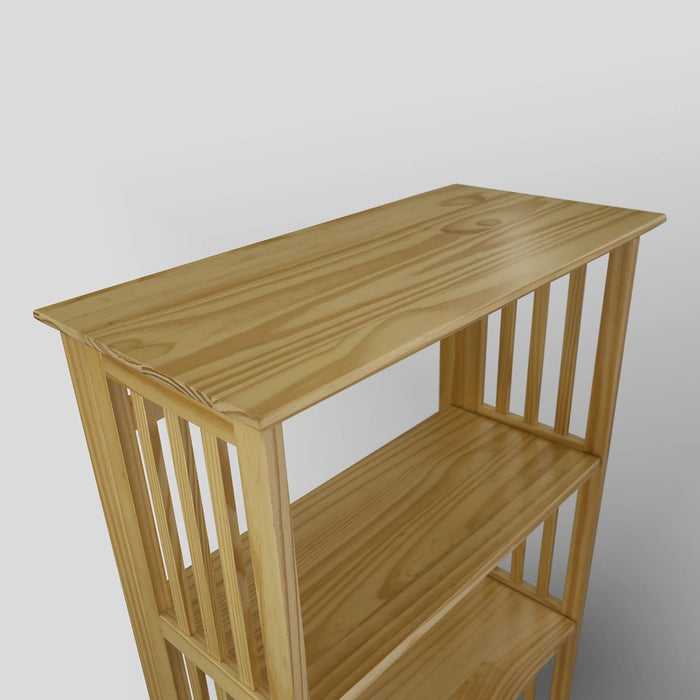 Soho Manhattan 4-Shelf Folding Bookcase 26"" Wide - Natural (333-40)