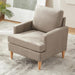 Brown Mid Century Modern Upholstered Armchairs Set