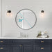Twenty Inch Elegant Matte Black Architectural Mirror