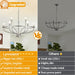 30" Brushed Nickel Chandelier, 9-Light Modern Chandelier for Dining Room Lighting Fixtures Hanging, Pendant Lights for Kitchen Island, Living Room, Bedroom Height Adjustable (Bulbs Not Included)