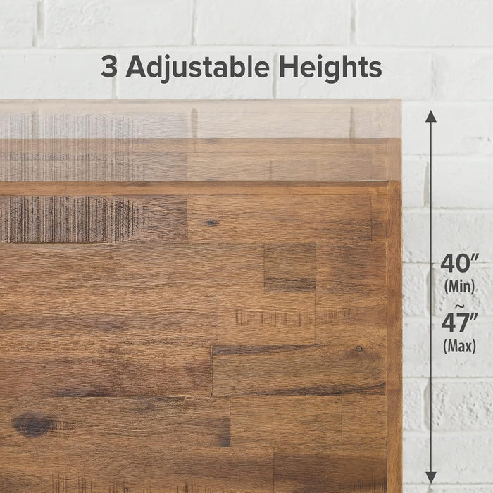 Tricia Wood Platform Bed Frame with Adjustable Headboard/Wood Slat Support with No Box Spring Needed/Easy Assembly, King