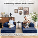 Five In One Transformable Upholstered Navy SofaBed