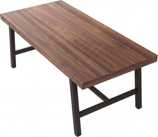 Industrial Dining Table for 6-8, 70.87" Heavy Duty Rectangular Kitchen Table with 2"×2" Metal Legs & Wood Top, Large Dining Table for Home Office, Dining (Brown, 71" Non-Extendable)