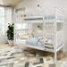 White Twin Over Twin Bunk Bed CraftedFromSolidNewZealandPine